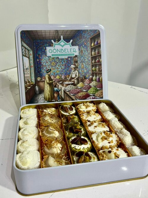 Osmanlı Motif Çinili Desen Karışık Kaymaklı Lokum