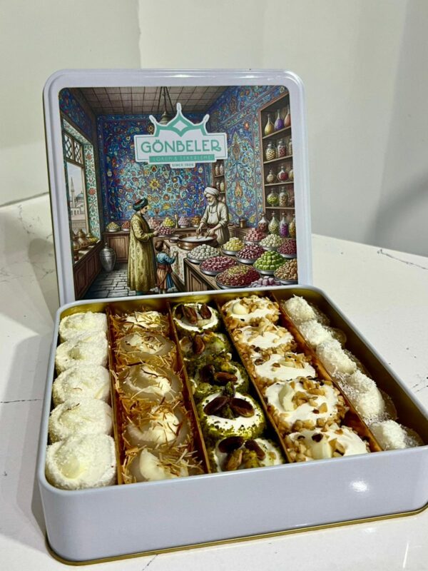 Osmanlı Motif Çinili Desen Karışık Kaymaklı Lokum