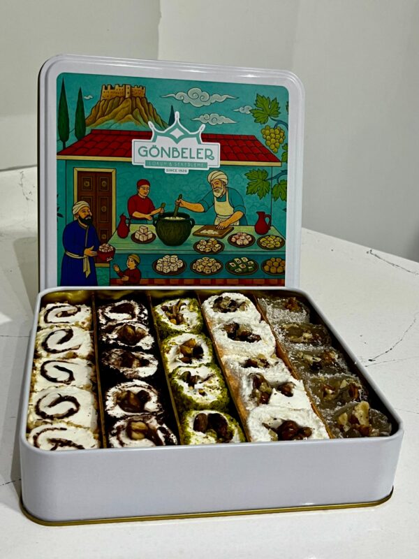 Osmanlı Motif Turkuaz Desen Karışık Lokum